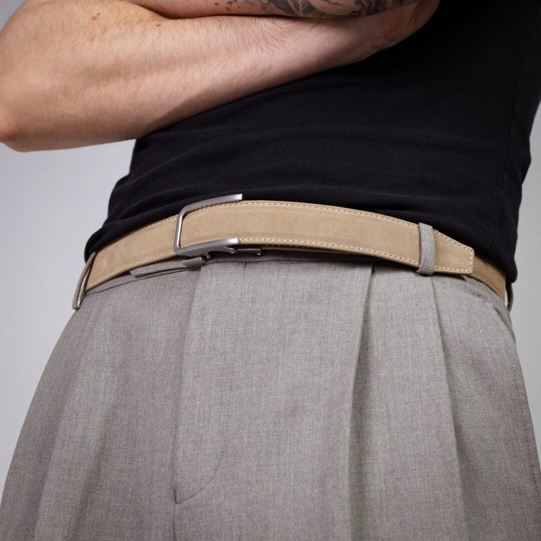 Suede belt strap