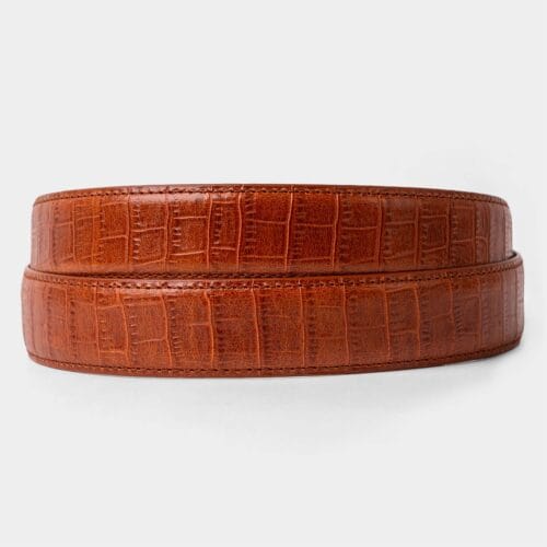 Cognac Gator Läder - 3.7 cm